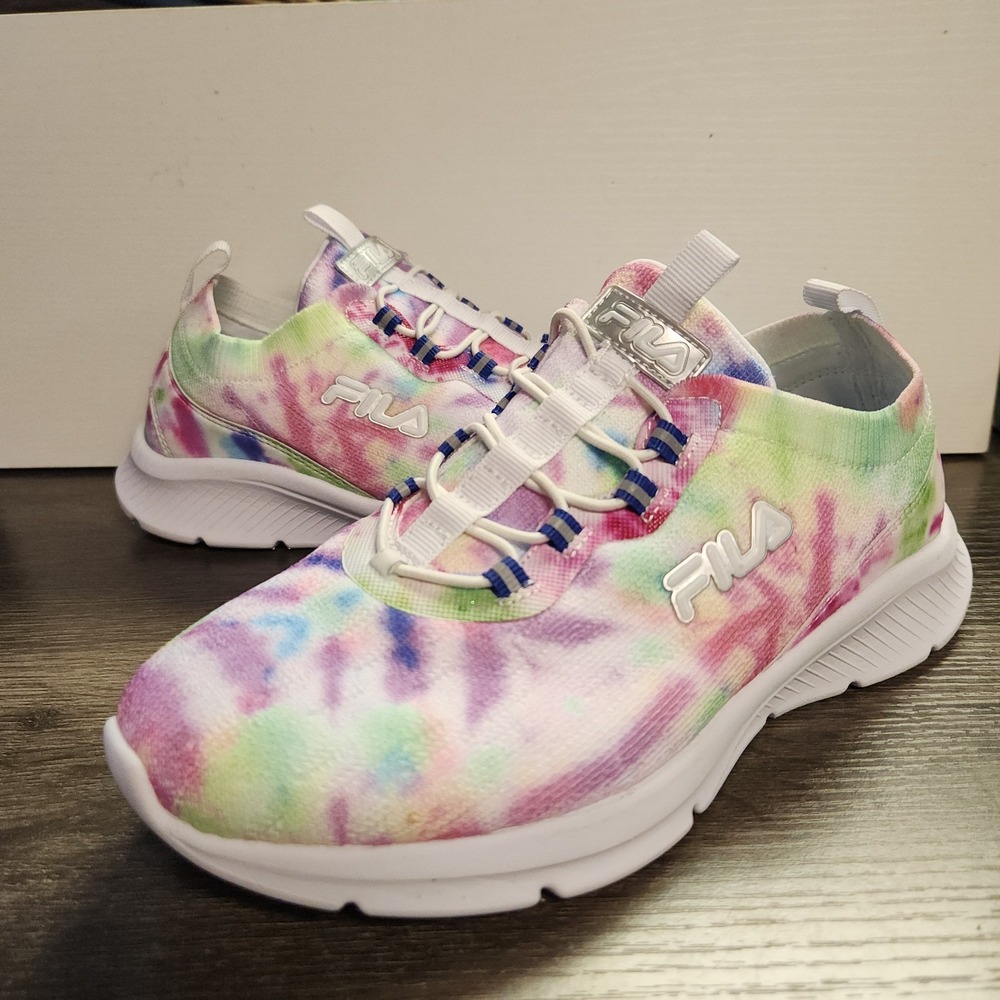 FILA Womens Running Shoes Foam Memory Foam Skyway 2.0 Tie Dye Size 6 Lightweight